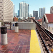 Transit Tactile System with Skyline Behind