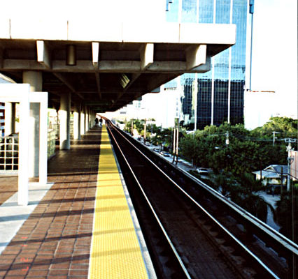 Yellow ADA Compliant Tile on Transit Facility
