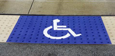 Wheel Chair Accessible Graphic Tile System