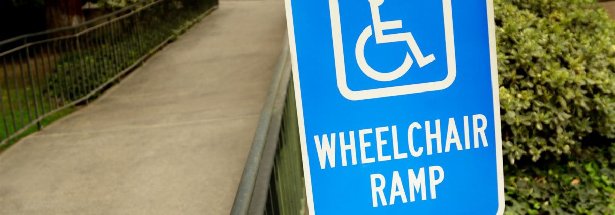 ADA Wheelchair ramp sign