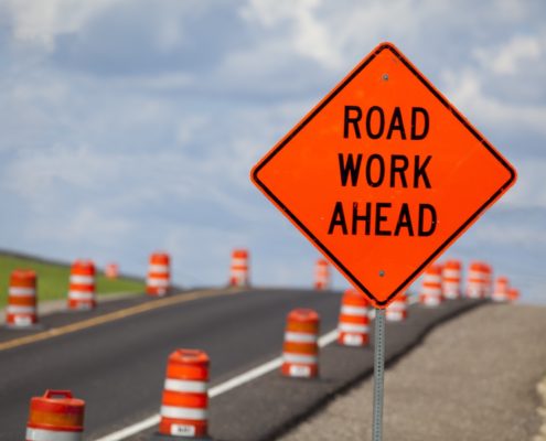 road construction sign