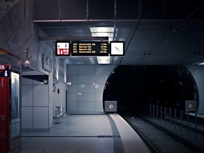 dark subway Metro station